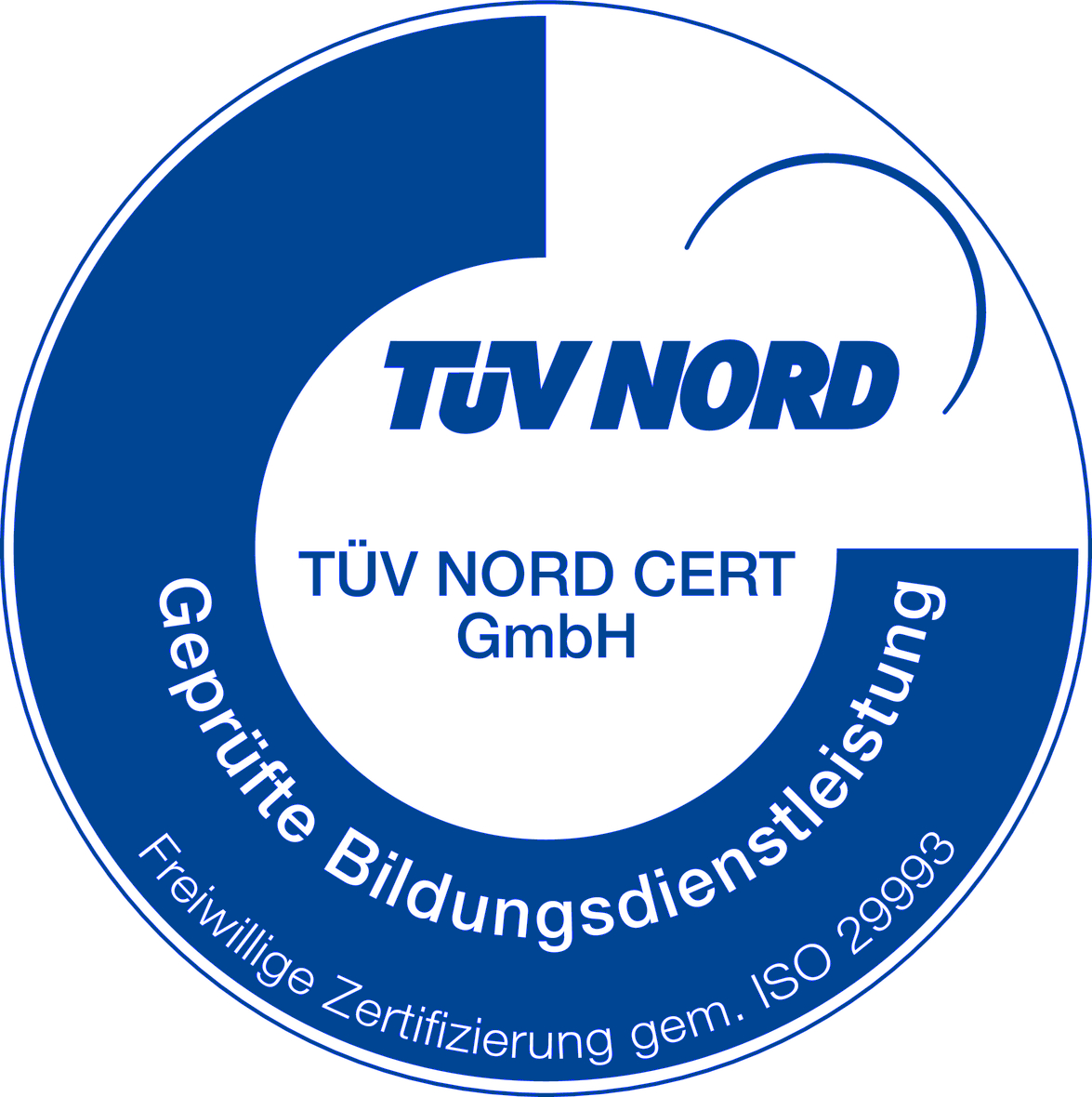 TÜV geprüfte Bildungsleistung DIN ISO 29993